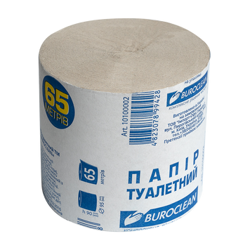 Бумага туалетная макулатурная "BUROCLEAN", 65 метров, без гильзы 10100002 фото