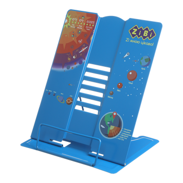 Підставка для книг 270x165x210мм, металева, синій ZB.3503-02 фото