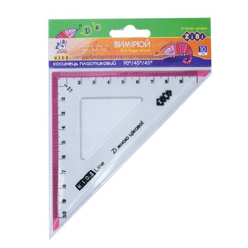 Косинець 100мм, з рожевою смужкою, блістер, KIDS Line ZB.5620-10 фото