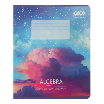 Зошит учнівський шкільний CLOUDS, 36арк., клітинка, алгебра, KIDS LINE ZB.1732-03 фото