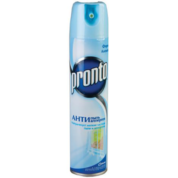 Аэрозоль полироль Pronto 250мл Антипыль и Антиаллерген 991602 фото