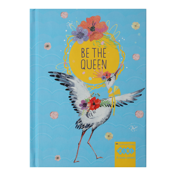 Блокнот BE THE QUEEN, А-6, 64л., кл., тв. обкл., мат. лам.+лак, гліт, бірюзовий ZB.12713-06 фото