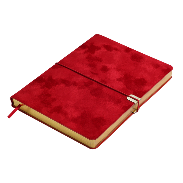 Щоденник недат. VELOUR, A5, червоний, штуч.шкіра, 336 стор BM.20770-05 фото
