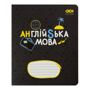 Зошит учнівський шкільний BLACK, 36арк., клітинка, англійська, KIDS LINE ZB.1730-01 фото