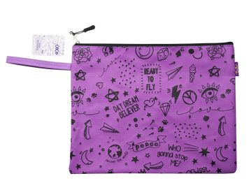Папка А4 SCHOOL, 33x24x1 см, коттон и полиэстер, фиолетовая ZB.705529-07 фото