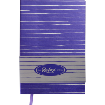 Блокнот діловий RELAX А5, 96 арк, лінія, фіолет., шт.шкіра BM.295201-07 фото