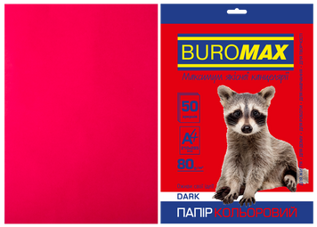Папір кольоровий DARK, бордовий, 50 арк., А4, 80 г/м&sup2; BM.2721450-13 фото