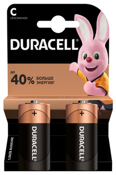 Эл.питания (батарейка) DURACELL С/ LR14/ MN1400 KPN 02*10 2 шт/упак s.5006001 фото