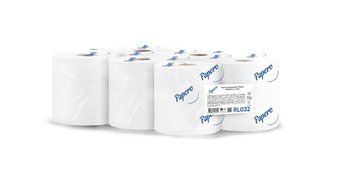 Рушник целюлозний 120м, на гільзі, 2-х шар., білий PAPERO RL032 фото