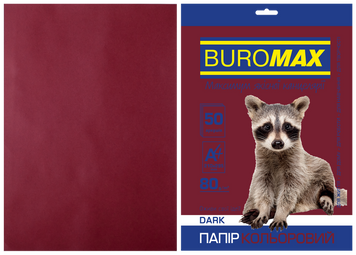 Папір кольоровий DARK, коричневий, 50 арк., А4, 80 г/м&sup2; BM.2721450-25 фото