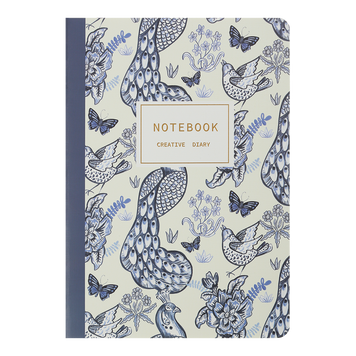 Книга для нотаток NATURE, А5, 32 арк., клітинка, прошита обкладинка, темно-синя BM.24822101-03 фото