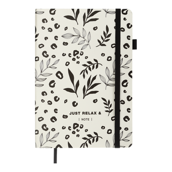 Блокнот діловий RELAX, А5, 96 арк., лінія, білий, шт.шкіра BM.295201-12 фото
