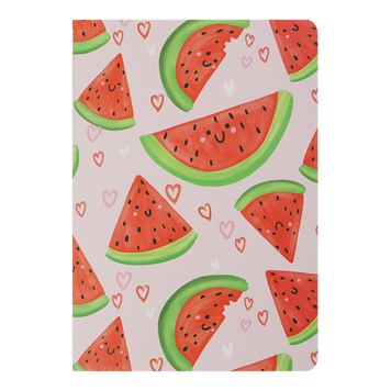 Книга для нотаток FRUITS, А5, 32 арк., клітинка, прошита обкладинка, рожева BM.24822103-10 фото