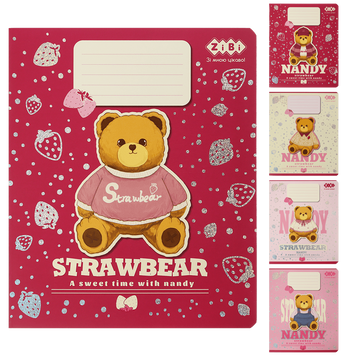 Зошит учнівський загальний BEAR, 48 арк., клітинка, KIDS LINE ZB25.1786K фото