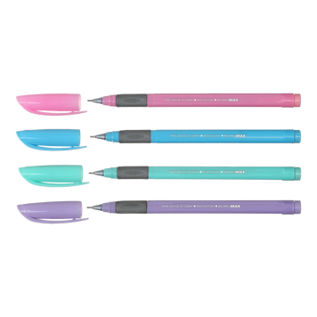 Ручка масляна PROVENCE GRIP, PASTEL, 0,5 мм, гум. грип, тригр. корпус, сині чорнила BM.8356-01 фото