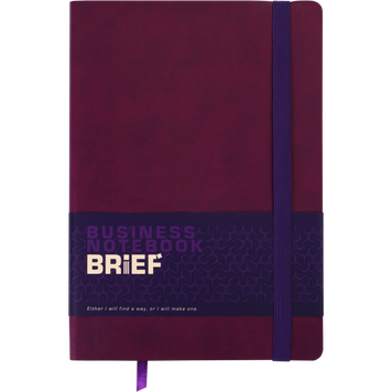 Блокнот деловой BRIEF, L2U, А5, 96 л., нелинов., марсала, иск.кожа BM.295004-13 фото