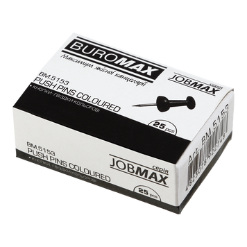Кнопки-гвоздики цветные, JOBMAX, 25 шт. в карт.коробке BM.5153 фото