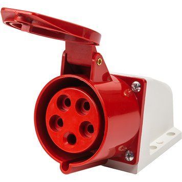 Силова розетка HiSmart 32A 3P+PE+N 380V IP44 (125) LX-125 фото