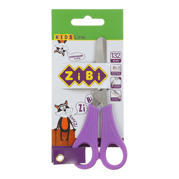 Ножиці дитячі з лінійкою 132мм, фіолетові, KIDS Line ZB.5001-07 фото
