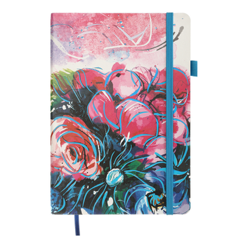 Блокнот діловий CHERIE А5, 96л, чистий, обкладинка штучна шкіра, синій BM.295005-02 фото