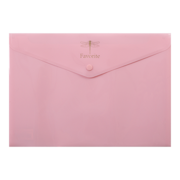Папка-конверт на кнопці FAVOURITE, PASTEL, А4, рожева BM.3953-10 фото