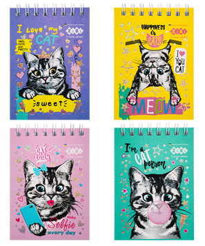 Блокнот на пружині зверху KITTY, А7, 40 арк., карт.обкл., KIDS Line ZB.12102 фото