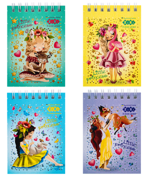 Блокнот на пружині зверху LITTLE PRINCESS, А7, 40 арк., карт.обкл., KIDS Line ZB.12103 фото