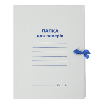 Папка на зав'язках, А4, картон 0,41 мм, цільнокроєна BM.3357 фото