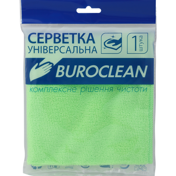 Салфетка микрофибра универсальная Buroclean 30х30 10200122 фото