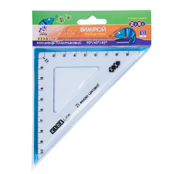 Косинець 100мм, з блакитною смужкою, блістер, KIDS Line ZB.5620-14 фото