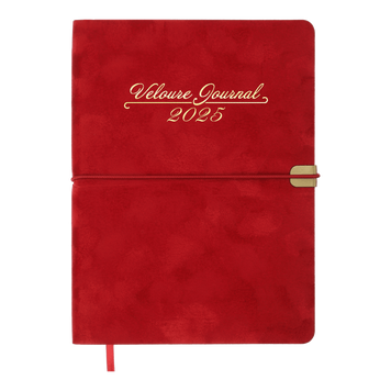 Щоденник датов. 2026 VELOUR, A5, червоний, штуч. шкіра BM.2134-05 фото