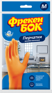 Перчатки хозяйственные, латексные, размер M, ФРЕКЕН БОК fb.25004 фото