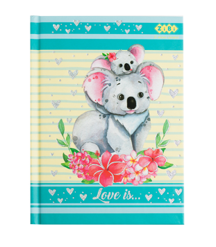 Блокнот LOVE IS, А6, 64 л., клетка, тв. обл., мат. ламин.+лак, бирюзовый, KIDS Line ZB.12719-06 фото
