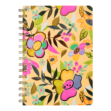 Книга для нотаток COLORFUL, А5, 80 арк., клітинка, тв. картонна обкладинка, жовта BM.24572111-08 фото
