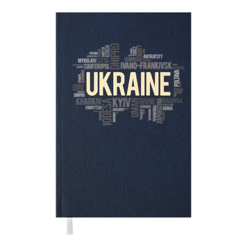 Щоденник недат. UKRAINE, A6, т. синій BM.2609-03 фото