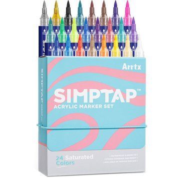 Акрилові маркери Arrtx Simptap AACM-0724B, 24 кольори LC303694 фото