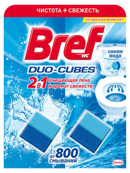 Очищувальні кубики дтуалету BREF Duo-Cubes 2в1, 100г bf.97242 фото