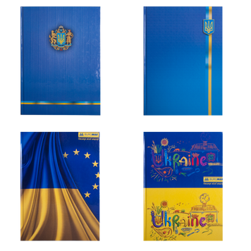Книга канцелярская UKRAINE, А4, 96 л., клетка, офсет, твердая ламинированная обложка, ассорти BM.2400-38 фото