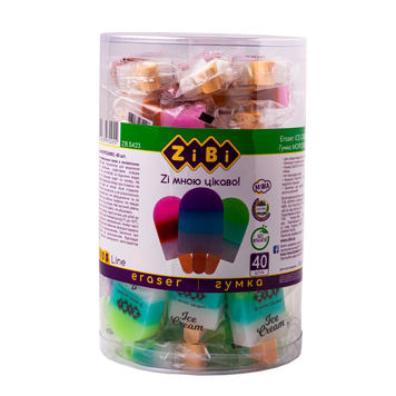 Ластик прямоугольный ICE CREAM, 26х57х13мм, KIDS Line ZB.5423 фото