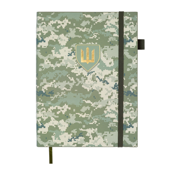 Щоденник недат. MILITARY, A5, світло-зелений, штуч.шкіра, 336 стор BM.20700-15 фото