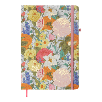 Книжка записна ROSE, на гумці, А5, 80 арк., клітинка., офсет крем., тв.лам.обл., рожева BM.255123-10 фото