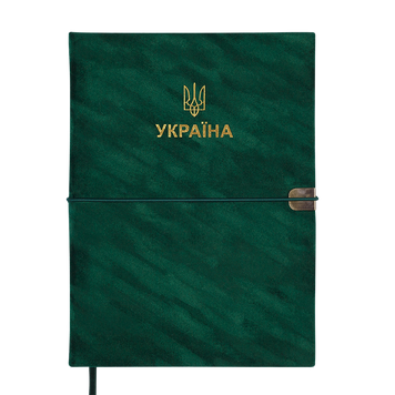 Щоденник датов. 2026 PATRIOT VELOUR, A5, зелений, штучна шкіра BM.21133-04 фото