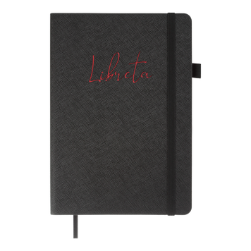 Блокнот діловий LIBRETA, А5, 96 арк., крапка, чорний, шт.шкіра BM.295317-01 фото
