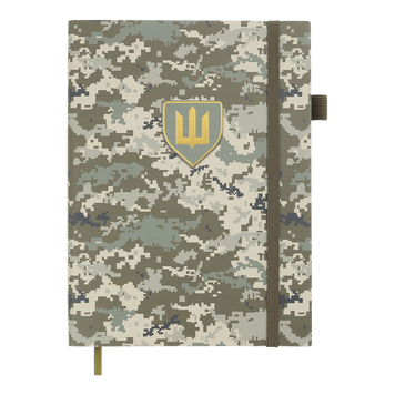 Щоденник датов. 2026 MILITARY, A5, світло-зелений, штучна шкіра BM.21134-15 фото