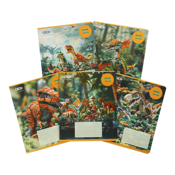 Зошит учнівський шкільний Dino, 12арк., клітинка, асорті, KIDS LINE ZB25.1751K фото