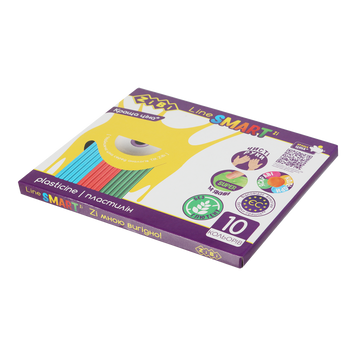 Пластилин 10 цветов, 200 г, SMART Line ZB.6223 фото