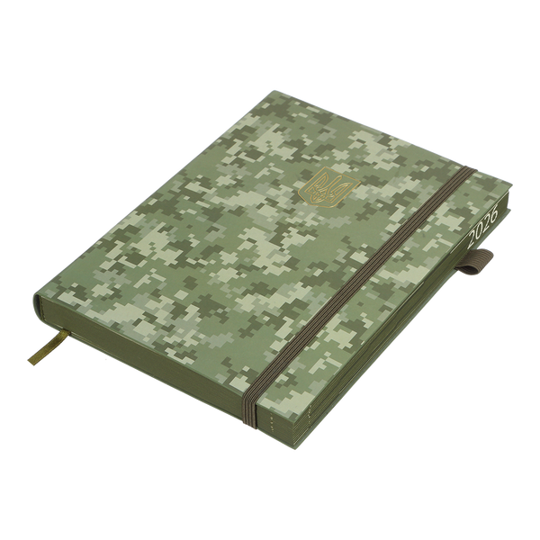 Щоденник датов. 2026 MILITARY, A5, хакі, штучна шкіра BM.21134-59 фото