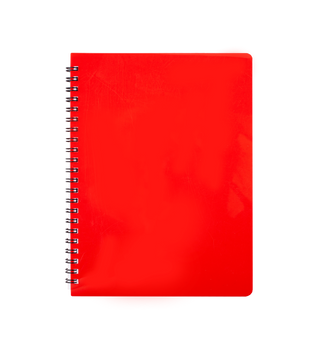 Зошит для нотаток GLOSS, А6, 80 арк., клітинка, пласт. обкладинка, червоний BM.24652151-05 фото
