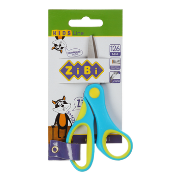 Ножиці дитячі з гумовими вставками на ручках 126мм, сині, KIDS Line ZB.5005-02 фото