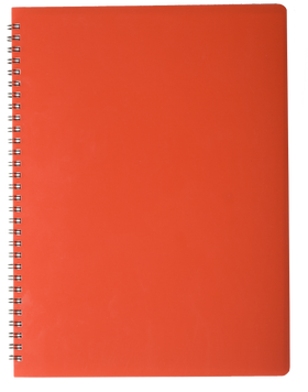 Книжка записн. на пруж. "GLOSS" А4, 80арк.,кл., пластик.обкл., червоний BM.24452151-05 фото
